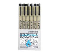 RETUOLWAG 6pcs Artist Drawing Stylo Pour Esquisser Des Illustrations De Griffonnage Journaling Fineliner Pen Pour Détailler Les Artistes De Dessin Ligne Fine