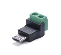 RETUOLWAG Adaptateur micro USB mâle vers terminal 2 broches Connecteur d'alimentation 5 V pour montres intelligentes, jouets de chargement en toute sécurité, chargeurs Microusb pour casque
