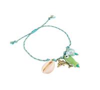 RETUOLWAG Breloque d'animal marin réglable en céramique tressée avec étoiles de mer, coquillages, poissons, bijoux tendance, breloque réglable sur le thème de la plage, taille unique, Comme décrit