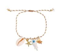 RETUOLWAG Breloque d'animal marin réglable en céramique tressée avec étoiles de mer, coquillages, poissons, bijoux tendance, breloque réglable sur le thème de la plage, taille unique, Comme décrit