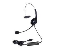 RETUOLWAG Casque filaire avec microphone antibruit pour ordinateur portable, bureau, centre d'appel, portable, port USB pour ordinateur portable