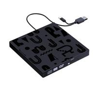 RETUOLWAG Lecteur CD DVD externe à double interfaces USB 3.0 de type C pour systèmes Windows 11 10 8 7 avec vitesse de transfert de données rapide USB C lecteur CD/DVD externe