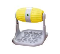 RETUOLWAG Mangeoire interactive à roulettes pour chien - Distributeur de friandises réglable - Jouet puzzle - Base antidérapante - Développement cognitif - Activité d'enrichissement des animaux de