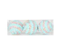 RETUOLWAG Pack DE 3 Élégantes Macaron Couleur Mousse Sphère Arbre Noël Parure Parole pour Divers Styles Décoratifs Et Ornement Noël
