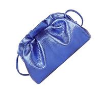 RETUOLWAG Sac à bandoulière décontracté en polyuréthane plissé avec plusieurs poches - Sangle réglable confortable - Sangle réglable - Sac à main, bleu, One Size