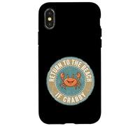 Return to The Beach If Crabby Funny Crab Coque pour iPhone X/XS
