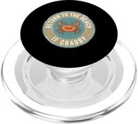 Return to The Beach If Crabby Funny Crab PopSockets PopGrip pour MagSafe