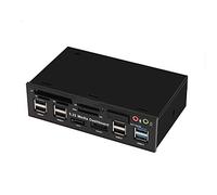 RETYLY 5,25 Pouces Multi USB 3.0 Panneau Avant USB 3.0/2.0 Pc Hub E-Sata Sata Audio Multi Lecteur de Carte pour Bo？Tier de Lecteur Optique Baie