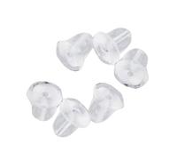 RETYLY Lot de 100 boucles d'oreilles en caoutchouc translucide Blanc 4 mm x 6 mm