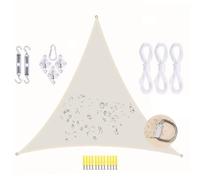 RETYOVE Voile d’ombrage,Triangulaire Imperméable Toile Ombrage,Protection UV Voiles Ombrages avec Acier Inoxydable 304 Kit pour Patio Jardin, Terrasse,Extérieur Beige White 3x4x5m