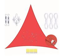 RETYOVE Voile d’ombrage,Triangulaire Imperméable Toile Ombrage,Protection UV Voiles Ombrages avec Acier Inoxydable 304 Kit pour Patio Jardin, Terrasse,Extérieur Red 4x4x5.7m