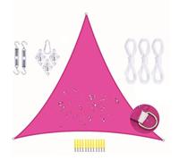 RETYOVE Voile d’ombrage,Triangulaire Imperméable Toile Ombrage,Protection UV Voiles Ombrages avec Acier Inoxydable 304 Kit pour Patio Jardin, Terrasse,Extérieur Rose Red 3x3x4.3m