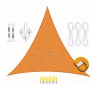 RETYOVE Voile d’ombrage,Triangulaire Imperméable Toile Ombrage,Protection UV Voiles Ombrages avec Acier Inoxydable 304 Kit pour Patio Jardin, Terrasse,Extérieur Orange Yellow 5x5x7.1m