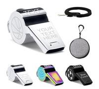 Reuhen Sifflet Personnalisé avec Gravé Texte et Logo, Sifflet Sonore Fort et Net Idéal pour Arbitre, Entraîneur, Enseignant, Basketball, Football (Style-1)