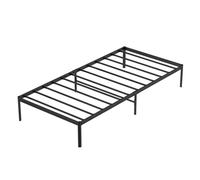reukmuuc Cadre de Lit avec Sommier Métal, Plateforme à Lattes, Support 250 kg, Rangement 30,5 cm, Style Industriel, Montage Facile, Silencieux, Chambre Adulte, 90x190/140x190/160x200 cm 90cmX190cm