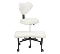 reukmuuc Chaise à pieds croisés, tabouret de méditation ergonomique et réglable, pivotant à 360°, soutien lombaire, hauteur réglable (81,3 à 101,6 cm), matériau Sherpa pour yoga, bureau à domicile et