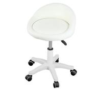 reukmuuc Chaise de salon pivotante avec roulettes, chaise de bureau roulante pour bureau/salon/maison/bar/tatouage, chaises de coiffeuse avec rotation à 360 degrés, siège en cuir synthétique, capacité