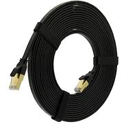 Reulin 14M Ultra Flexible Plat Câble Ethernet Cat 8 RJ45 LAN Câble Réseau 14 M Internet Compatible avec PC Ordinateur Portable Smart TV Routeur Modem PS4/PS5/Boîtier IPTV/CPL 14,0 Mètres