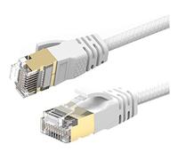 Reulin 1M Cat 7A Câble de Réseau Ethernet Ultra Mince - Vitesse jusqu'à 40Gbs-1000MHz Compatible avec Cat5 Cat5e Cat6 CAT6a Cat7 Cat7A+ pour Routeur Modem Les Réseaux à Grande Vitesse