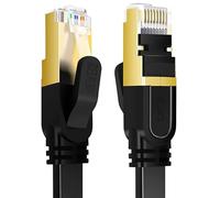 Reulin 4M Ultra Flexible Plat Câble Ethernet Cat 8 RJ45 LAN Câble Réseau 4 M Internet Compatible avec PC Ordinateur Portable Smart TV Routeur Modem PS4/PS5/Boîtier IPTV/CPL 4,0 Mètres
