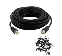 Reulin Câble Coaxial TV 15M Connecteur Mâle vers Femelle 15 m Câble RF mince 3C2V - 15 Mètres