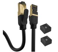 Reulin Cuivre Multibrin PREMIUM Câble Ethernet 0.5M RJ45 Cat 8 Super Débit SSTP 40 Gbps 2000 MHz Compatible avec Routeur Switch Modem Décodeur TV Box Internet PS5 PS4 Xbox Console de Jeux PC 0,5 M