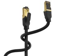 Reulin Cuivre Multibrin PREMIUM Câble Ethernet 1.5M RJ45 Cat 8 Super Débit SSTP 40 Gbps 2000 MHz Compatible avec Routeur Switch Modem Décodeur TV Box Internet PS5 PS4 Xbox Console de Jeux PC 1.5 M