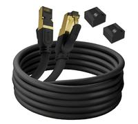Reulin Cuivre Multibrin PREMIUM Câble Ethernet 10M RJ45 Cat 8 Super Débit SSTP 40 Gbps 2000 MHz Compatible avec Routeur Switch Modem Décodeur TV Box Internet PS5 PS4 Xbox Console de Jeux PC 10 M