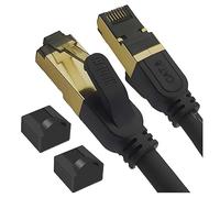 Reulin Cuivre Multibrin PREMIUM Câble Ethernet 12M RJ45 Cat 8 Super Débit SSTP 40 Gbps 2000 MHz Compatible avec Routeur Switch Modem Décodeur TV Box Internet PS5 PS4 Xbox Console de Jeux PC 12 M
