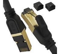 Reulin Cuivre Multibrin PREMIUM Câble Ethernet 4M RJ45 Cat 8 Super Débit SSTP 40 Gbps 2000 MHz Compatible avec Routeur Switch Modem Décodeur TV Box Internet PS5 PS4 Xbox Console de Jeux PC 4 M