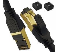 Reulin Cuivre Multibrin PREMIUM Câble Ethernet 9M RJ45 Cat 8 Super Débit SSTP 40 Gbps 2000 MHz Compatible avec Routeur Switch Modem Décodeur TV Box Internet PS5 PS4 Xbox Console de Jeux PC 9 M