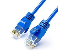 Reulin Ultra-Mince, Câble Ethernet Fil LAN Internet Haut Débit Cat6, Ethernet Cable 1GHz Gigabit RJ45 Responsable Réseau Cordon de Raccordement (4M, Bleu)