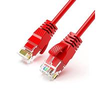 Reulin Ultra-Mince, Câble Ethernet Fil LAN Internet Haut Débit Cat6, Ethernet Cable 1GHz Gigabit RJ45 Responsable Réseau Cordon de Raccordement (4M, Rouge)