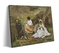 Réunion De Famille À Bourron-Marlotte (Théodore De ... Par Jules Breton Poster Papier Giclée Clair Brillant Reproduction Art Toile Peinture Décor Mural Photo Maison Décoration Moderne 50,8 x 76,2 cm