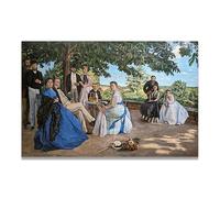RéUnion De Famille Par FréDéRic Bazille Reproduction De Peintures à L'Huile CéLèBres Impressions Imprimé Sur Toile Il RepréSente Sa Famille Proche Photos Mural Pour Les DéCorations De Salon 120x80cm