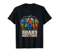 Réunion du Conseil d'administration : Snowboarders drôles sur télésiège T-Shirt