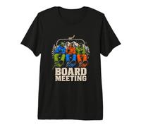 Réunion du Conseil d'administration : Snowboarders drôles sur télésiège T-Shirt Haut de Gamme