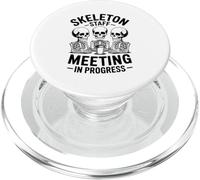 Réunion du Personnel Squelette en Cours Assortie au Bureau d'halloween PopSockets PopGrip pour MagSafe