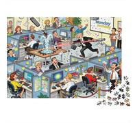Réunion en Open Plan dans Un Bureau d'entreprise américain Puzzle en Bois Imperméable Puzzles De 1000 Pièces pour Adultes Coloré Jeux Éducatifs
