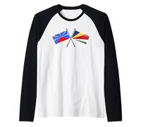 Réunion Seychelles Drapeaux Croisés Réunionnais Seychellois Manche Raglan