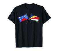 Réunion Seychelles Drapeaux Croisés Réunionnais Seychellois T-Shirt