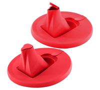 Reusable 2-Pack Paint Can pour Spout, Secure Lid Cover, Nozzle Seal Design for Pouring, Spill-Proof Paint Storage Accessories, 6.69 inches, Blue, Orange, Red