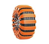 Reusable Anti Skid Tire Straps for Snow Ice Mud, Adjustable Nylon Traction Belts for 14-24 Inch Wheels, Emergency Zip Tie Style Tire Chains for Cars Suvs Trucks Winter Driving