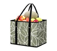 Reusable Bags, Folding Picnic Storage Bag, Easy Carry Sturdy Handle Multipurpose Use Quick Fold Easy Storage Heavy Duty Easy Carry, Storage Pouch with Box Shape to Stand Up for Beach Days, Picnics, Fa