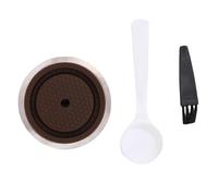 Reusable Capsules Compatible with VERTUO Machine, Refillable Stainless Steel Coffee Capsule Cup 230ML with a spoon and brush (230ML)