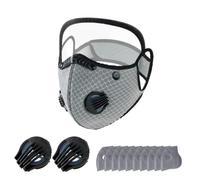 Reusable Carbon Filter Dust Mask, with 10 Filters, 2 Breathing Valve | Face protection mask with Adjustable Goggles, for Riding, Cycling, Outdoor Work Travel