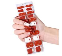 Reusable Christmas Nails Art Stickers Skin Friendly Gel Nails Decals for Home Manicure Enthusiasts Gel Nail Appliques