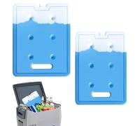 Reusable Cooler Gel Packs Set 2pc - Fast Freeze Cold Inserts | Medium & Large Cooling Blocks for Lunch Box Insulated Bag Camping Food Freshness Air Cooler Cooling Pad Storage Use