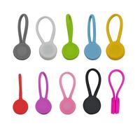 Reusable Cord Ties - Silicone + Magnetic 11x1.7cm | Cable Organizer For Charging Wires, Earphones & Phone Cords | Reusable Wire Holder For Desk & Workplace Organization
