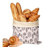 Reusable Food Wrap, Bread Storage Covers, 16.93in Breathable with Wax Coating, Organic Cotton Produce Keepers, Versatile Sandwich Sleeve with Rustic Pattern, Free Bag for Kitchen Use